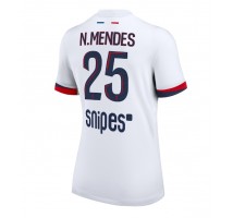 Paris Saint-Germain Nuno Mendes #25 Koszulka Wyjazdowa damskie 2025-26 Krótki Rękaw